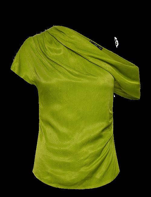 Mango | Satin Blouse With Asymmetrical Neck | S