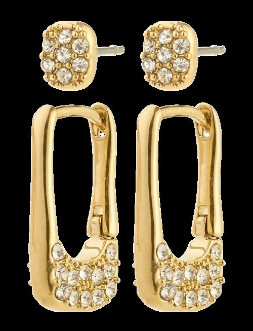 Pilgrim | Instant Earrings 2-In-1 Set, Gold-Plated | ONE SIZE