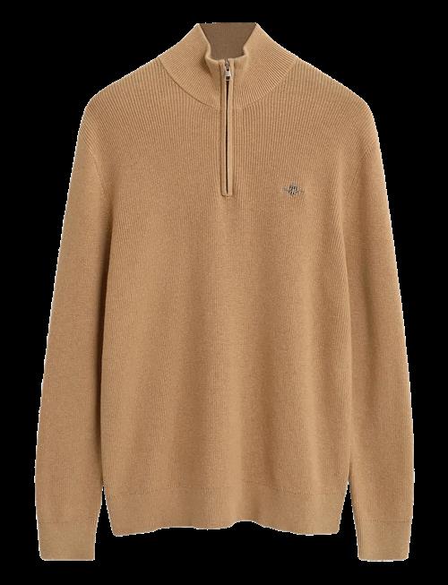 Gant | Cotton Merino Ribbed Half Zip | XL