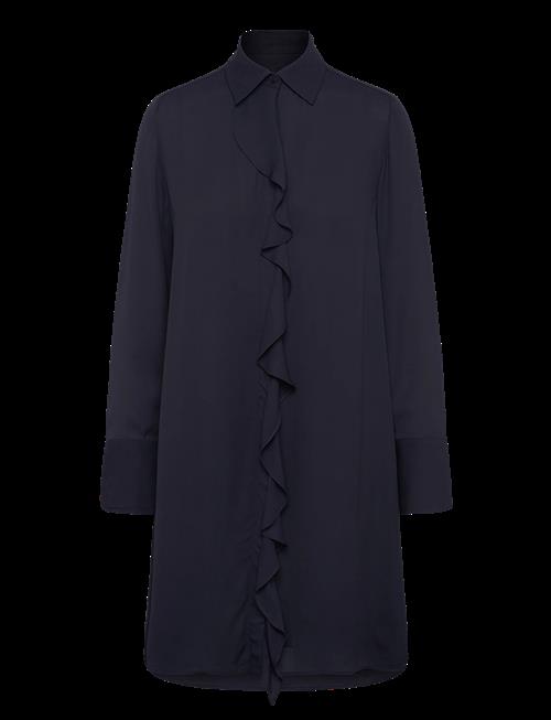 Gant | Crepe Viscose Ruffle Shirt Dress | 34
