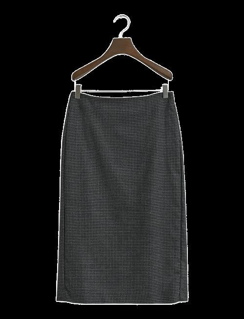 Gant | Midi Checked Wool Pencil Skirt | 42