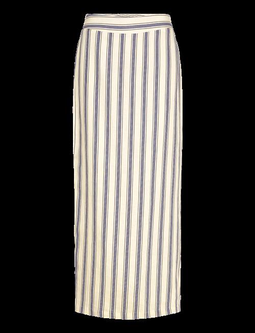 Mango | Striped Linen Skirt | 38
