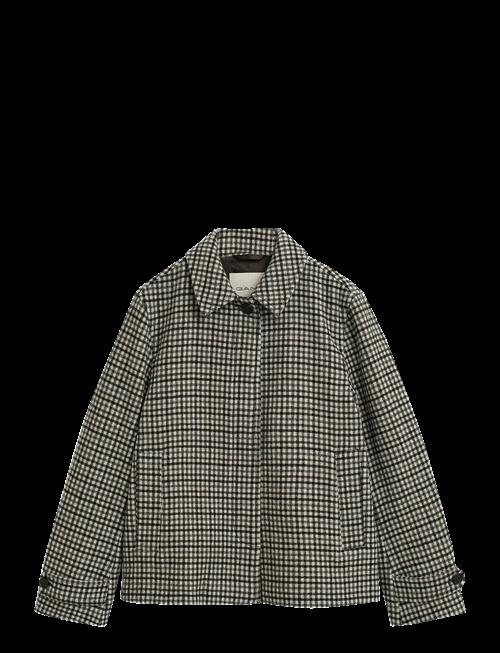 Gant | Checked Short Wool Blend Car Coat | XS