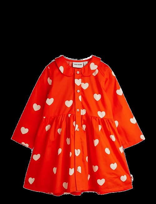 Mini Rodini | Hearts Aop Woven Ls Dress | 116/122