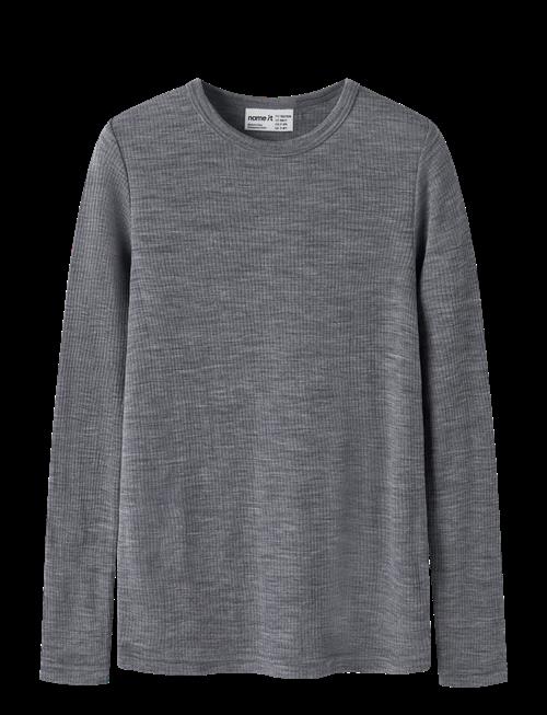 name it | Nknwax Wool Rib Ls Top | 158-164