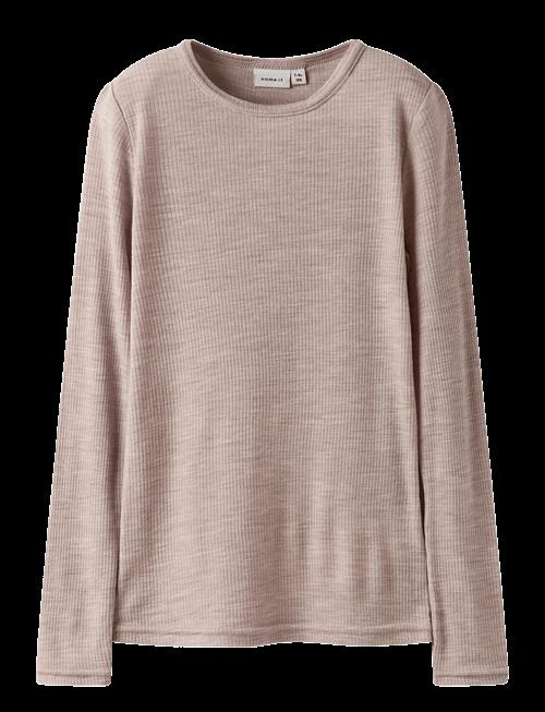 name it | Nknwax Wool Rib Ls Top | 122-128