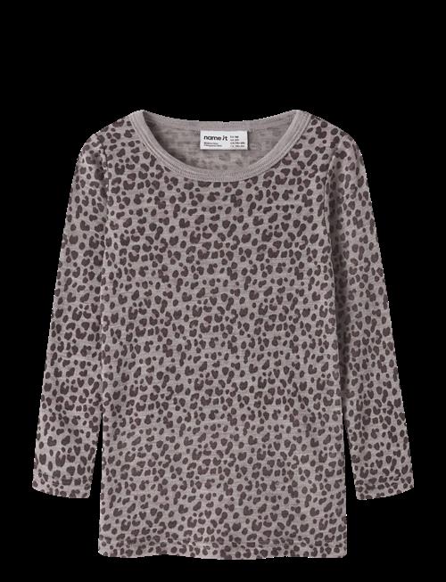 name it | Nmfwang Wool Rib Ls Top Aop | 92
