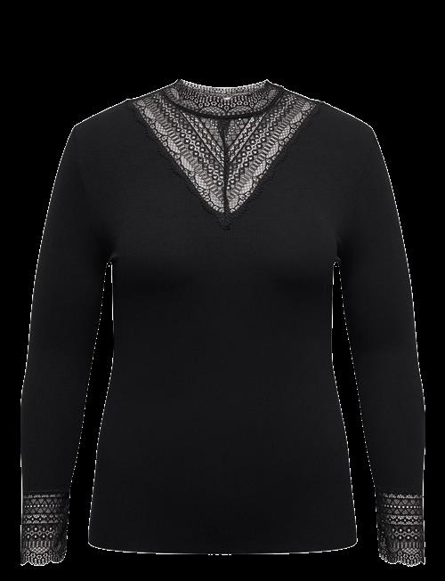 ONLY Carmakoma | Cartilde Rib Lace L/S Top Jrs Noos | 42-44