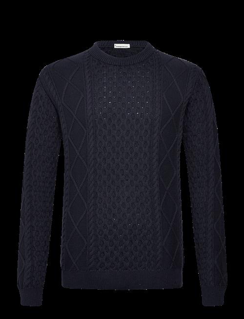 Knowledge Cotton Apparel | Organic Cotton Cable Knit - Regener | L
