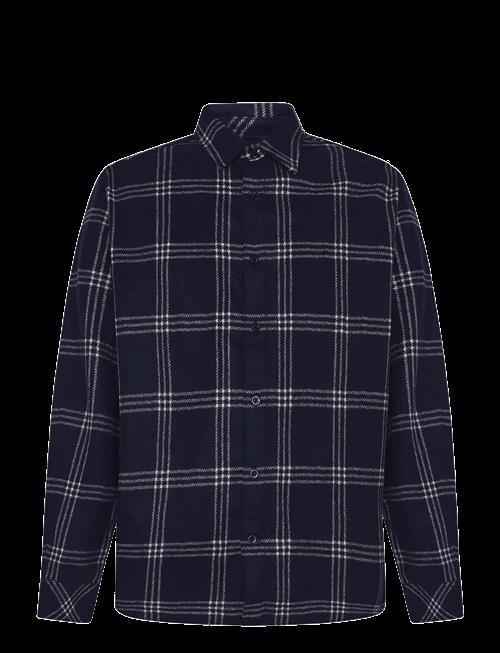 Knowledge Cotton Apparel | Merino Wool Checked Shirt Rws | M