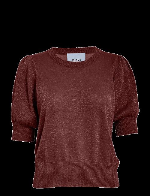 Minus | Msliva Puff Sleeve Metallic Knit Pullover | L
