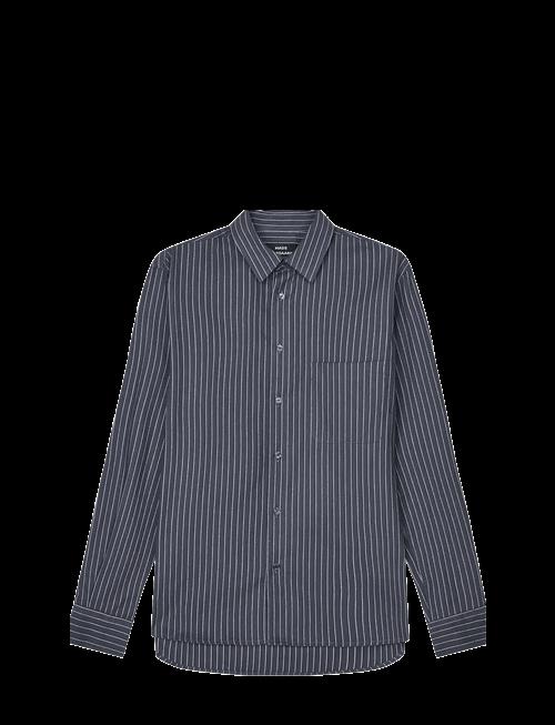 Mads Nørgaard | Cotton Flannel Stripe Sune Shirt | XXL