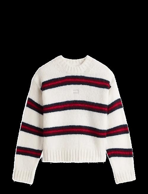 Tommy Jeans | Tjw Badge Stripe Fluffy Sweater | L