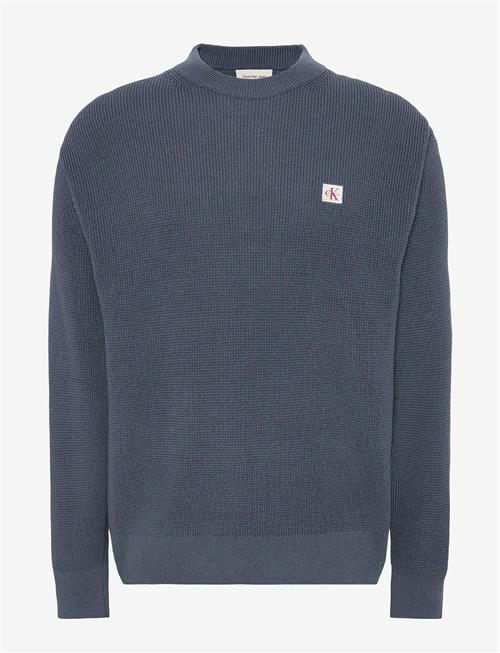 Calvin Klein Jeans | Ls Ez Cotton Waffle Crwnk Swtr 9 | XS