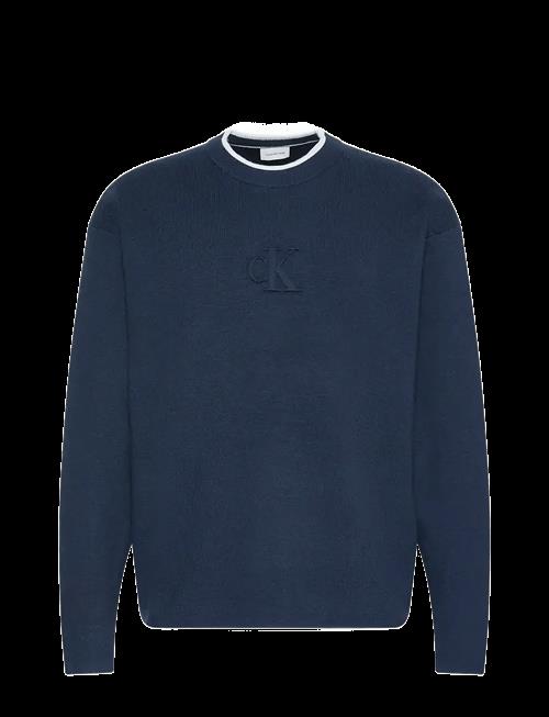 Calvin Klein Jeans | Ls Embossed Logo Crewnk Sweater | XXL