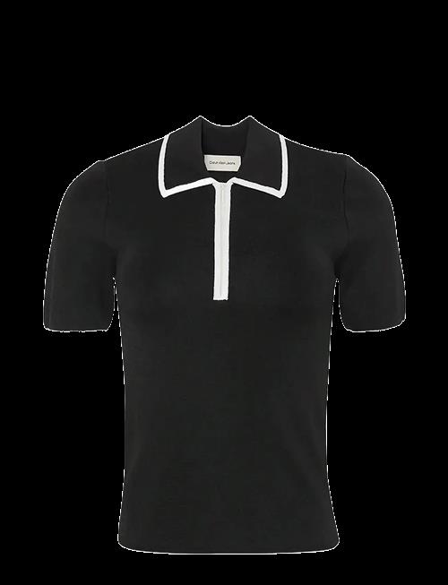 Calvin Klein Jeans | Short Sleeve Polo With Color Blo | XXS
