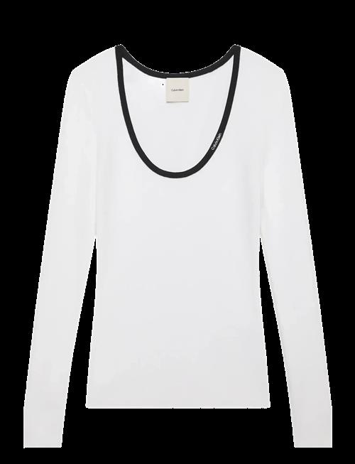 Calvin Klein Jeans | Ls Color Blocked Cotton Sweater | S