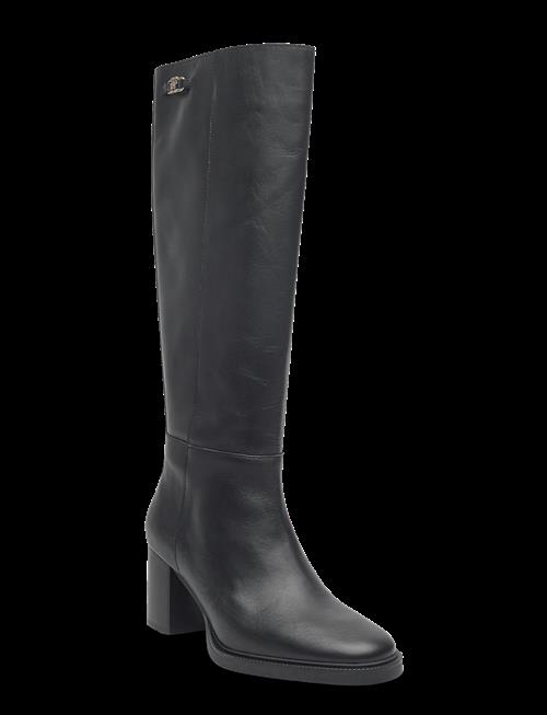 Tommy Hilfiger | Stacked Heel Leather Long Boot | 37