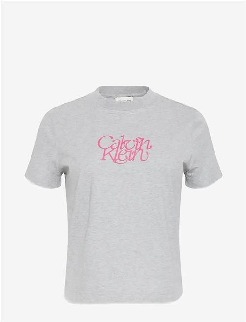 Calvin Klein Jeans | Ss Fitted Script Calvin Klein Te | XXS