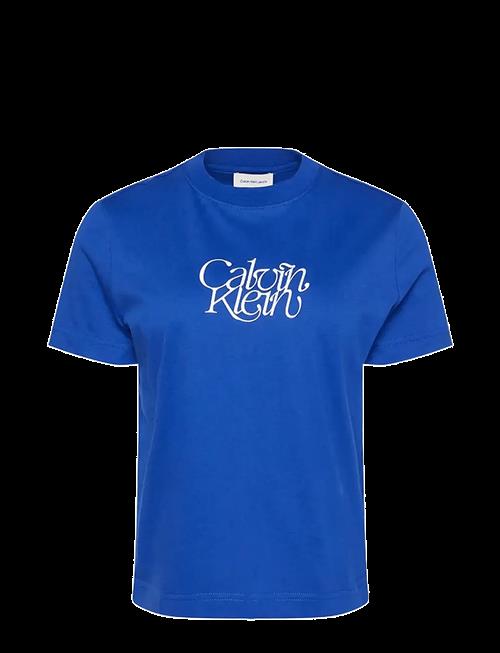 Calvin Klein Jeans | Ss Fitted Script Calvin Klein Te | XS