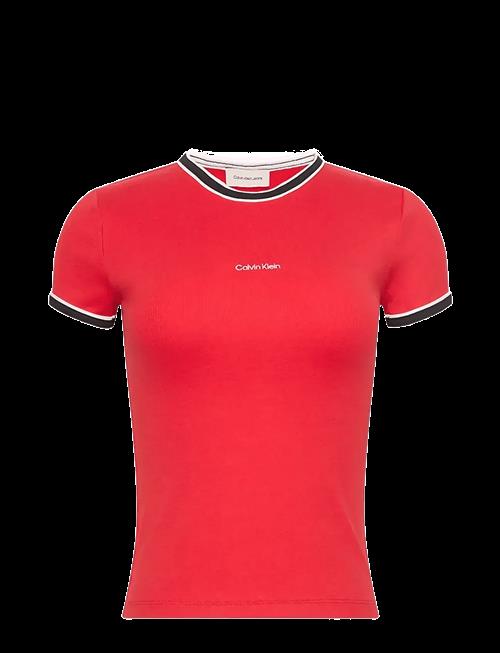 Calvin Klein Jeans | Ss Color Block Cotton Rib Baby T | XS
