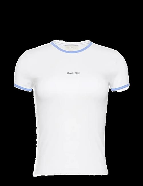 Calvin Klein Jeans | Ss Color Block Cotton Rib Baby T | XS