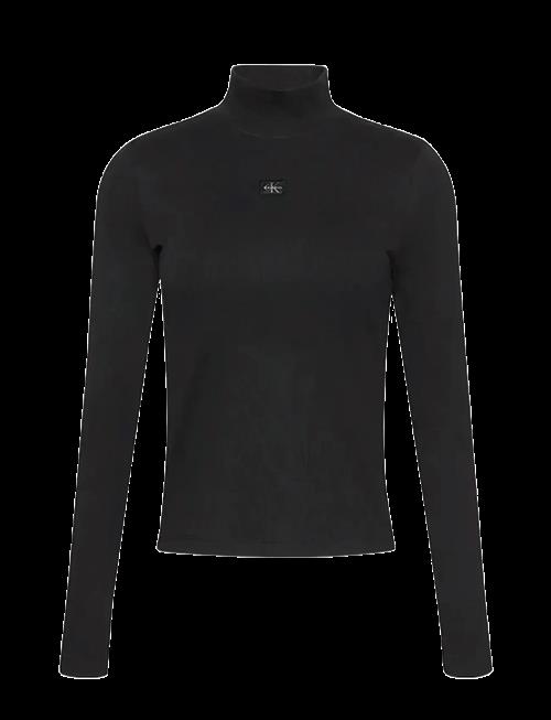 Calvin Klein Jeans | Ls Woven Label Turtleneck | XS