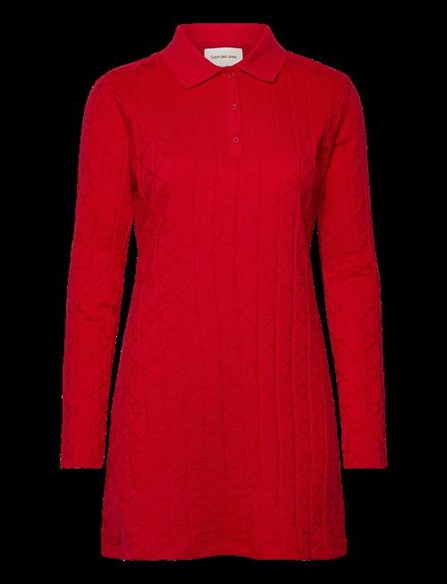 Calvin Klein Jeans | Aop Jacquard Ls Polo Dress | S
