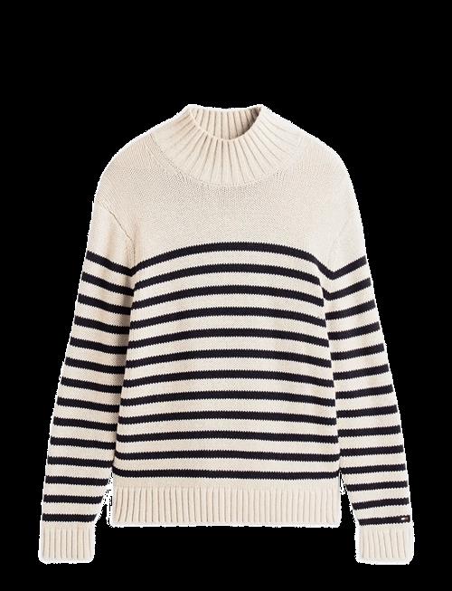Tommy Hilfiger | Breton Cotton Stripe Mock Neck | XL
