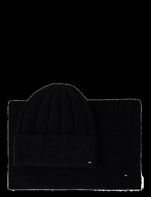 Tommy Hilfiger | Th Flag Fluffy Beanie & Scarf Gp | ONE SIZE
