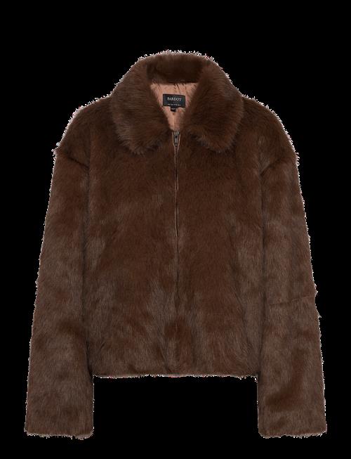 Bardot | Sylvie Zip Faux Fur Jacket | 40