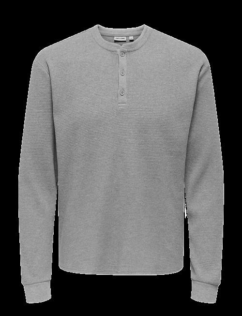 ONLY & SONS | Onstobie Reg Ls Henley Tee Noos | XL