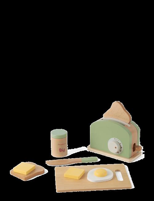 Dantoy | Toaster Set Wood In Gift Box - 9 Pcs | ONE SIZE