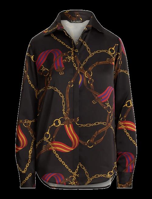 Lauren Ralph Lauren | Classic Fit Belting-Print Satin Shirt | XS