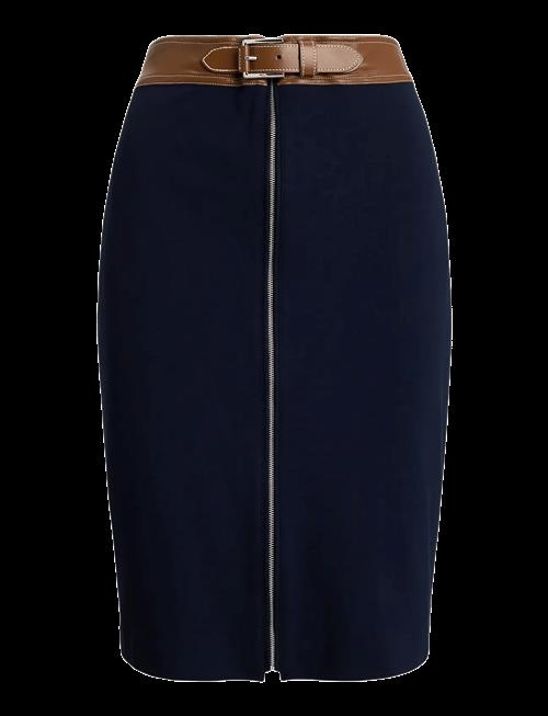Lauren Ralph Lauren | Faux-Leather-Trim Ponte Pencil Skirt | 38