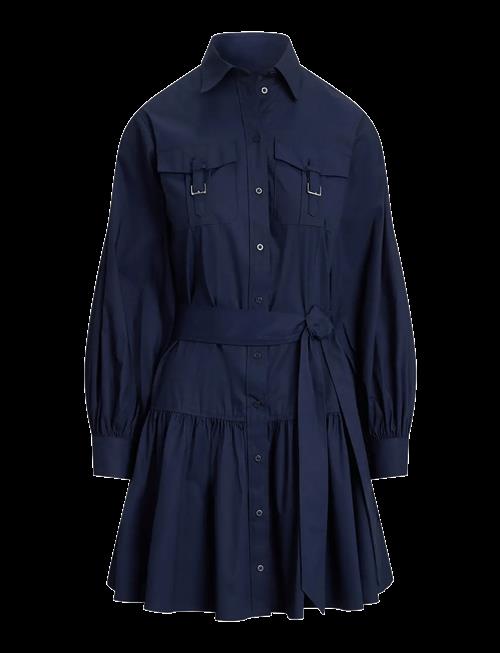 Lauren Ralph Lauren | Buckle-Trim Cotton-Blend Shirtdress | 40