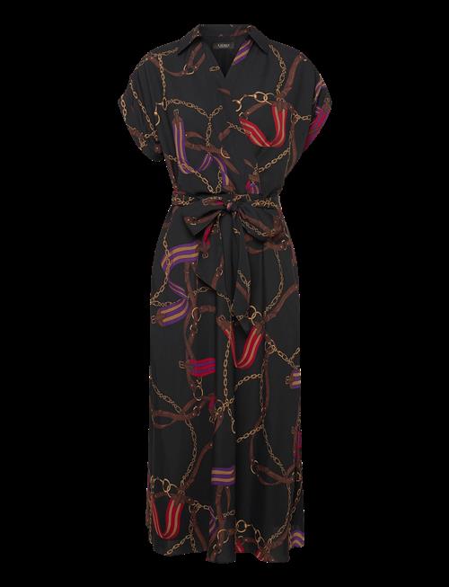 Lauren Ralph Lauren | Belting-Print Belted Crepe Dress | 34