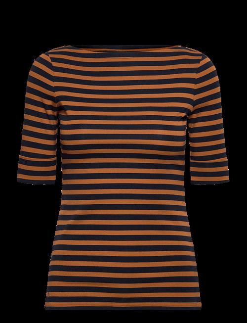Lauren Ralph Lauren | Striped Stretch Cotton Boatneck Tee | S