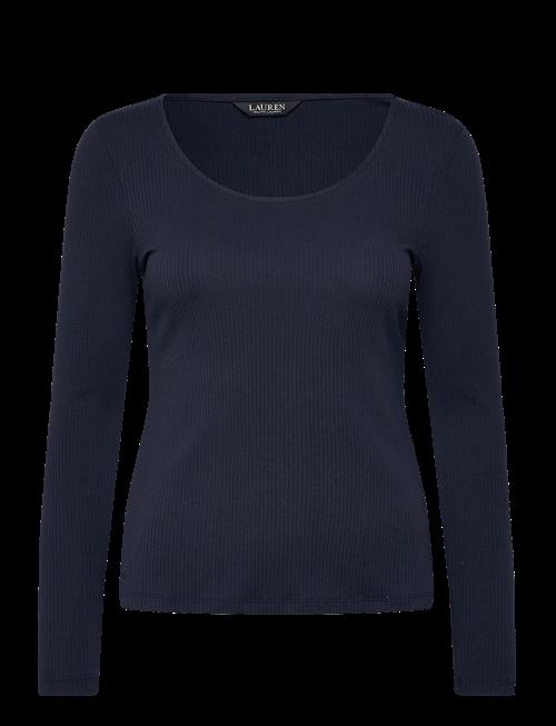 Lauren Ralph Lauren | Rib-Knit Long-Sleeve Scoopneck Tee | L