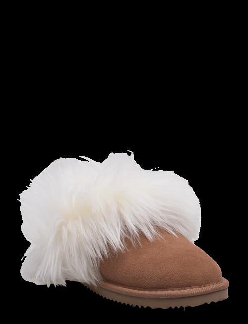 Rosemunde | Rhevelyn Leather Long Hair Slippers | 36
