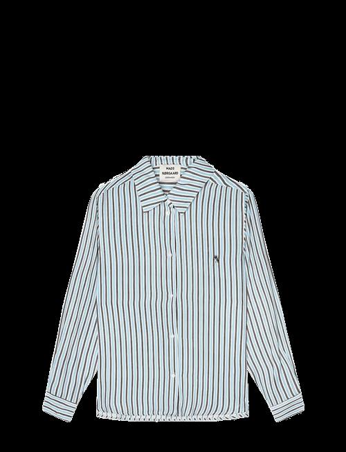 Mads Nørgaard | Delicate Twill Crane Shirt Aop | 42
