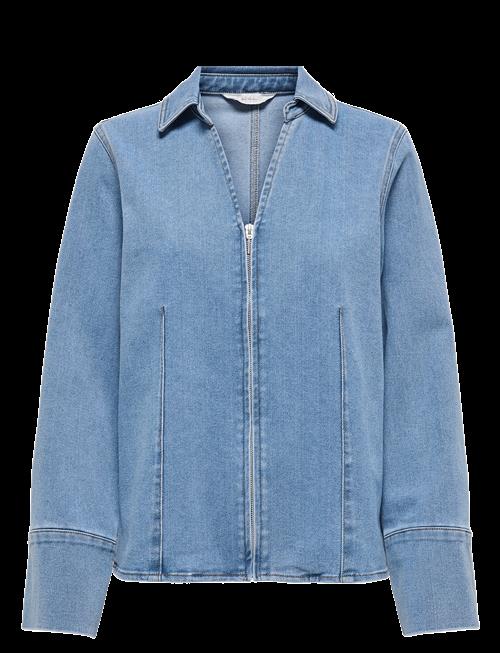 ONLY | Onlfrida Ls Zip Dnm Shirt Gua | XS