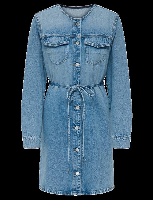 ONLY | Onlminnie No Collar Belt Denm Dress | XS
