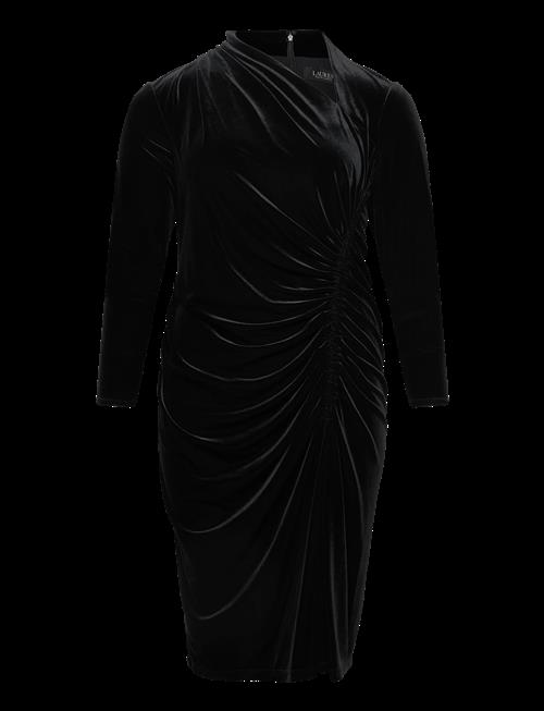 Lauren Women | Ruched Velvet Asymmetrical Dress | 50