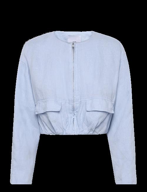 Mango | Cropped Linen Jacket With Pockets | M