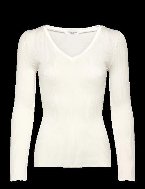 Rosemunde | Rwbeatha Silk V-Neck Satin Tape T-S | XS