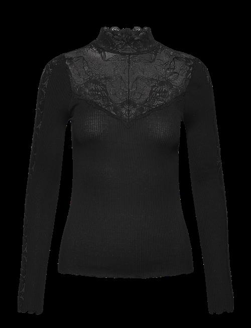 Rosemunde | Rwbeatha Silk Ls Lace T-Neck T-Shir | XL