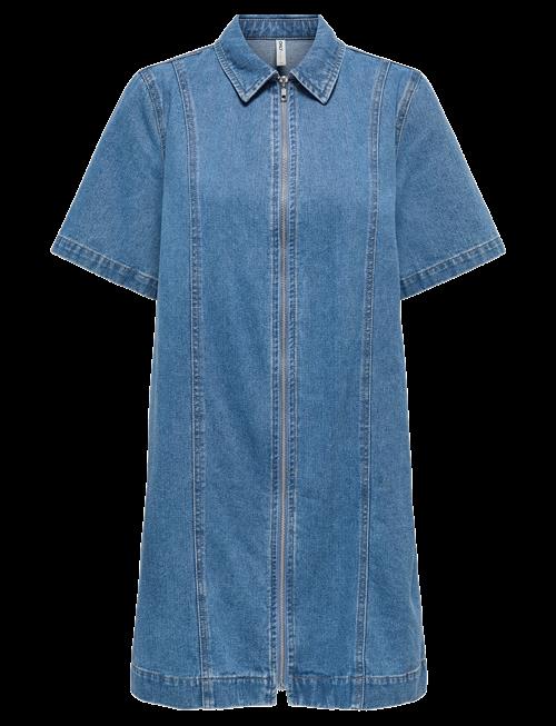 ONLY | Onlrosenheim S/S Zip Dress Dnm Akm Moch | XS