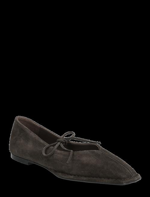 ALOHAS | Sway Suede Coffee Brown Leather Ballet Flats | 41