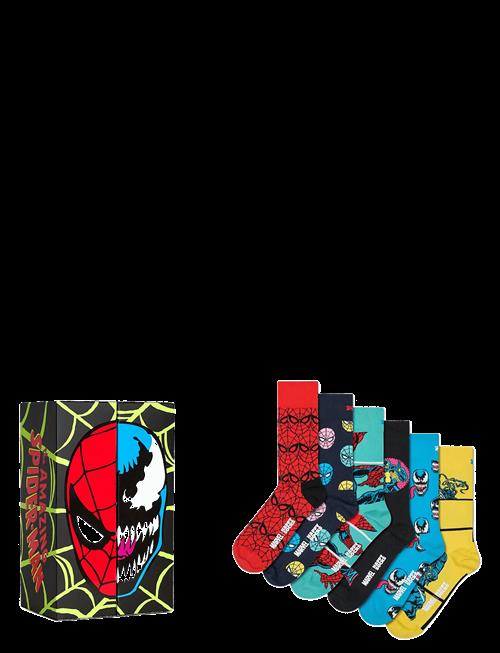 Happy Socks | Marvel™ Spider-Man 6-Pack Socks Gift Set | 41-46